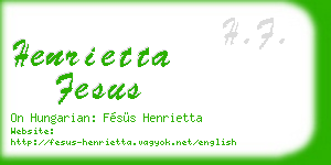 henrietta fesus business card